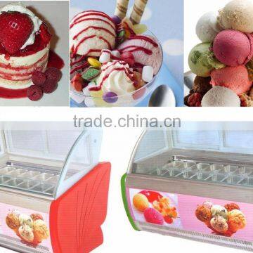 Commercial gelato freezer soft ice cream display refrigerator