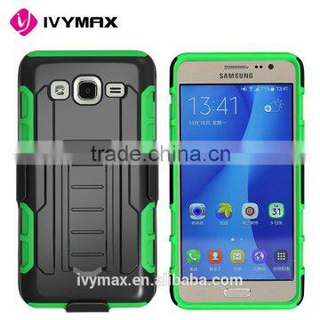 China Mobile Phone Accessories Rugged Detachable Hybrid Silicone + pc Robot Case With Kickstand Suitable for Samsung Galaxy On5 Most Popular photo-2