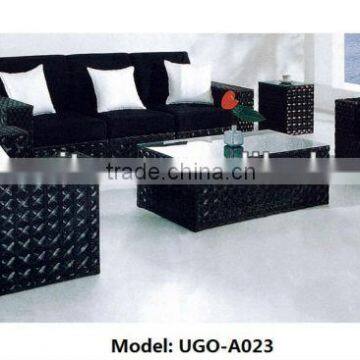 Outdoor furniture high back rattan sofa set