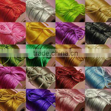 Satin cord Jewelry making supplies-Mixed satin cord color chart china knot satin cord for jewelry DIY making and craft supplies