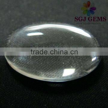 Clear Rock Crystal Quartz Oval Standard Calibrated Cuts Gemstone Cabochon Beads