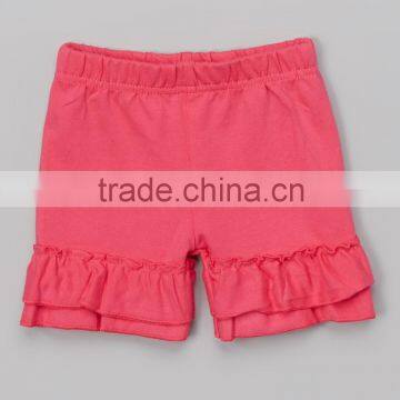 Girl boutique style ruffle shorts baby toddler infant ruffle short pants cotton knit shorts