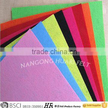 polyester needle felt in good quality with different color