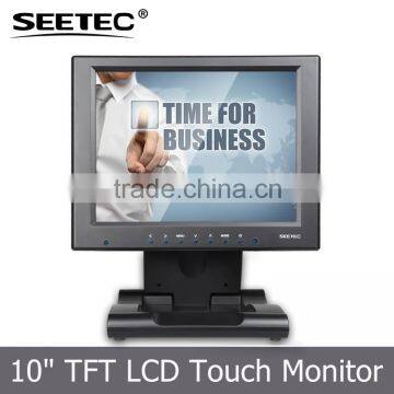 10 inch tft hdmi lcd display car touch screen vga input monitor with folded bracket