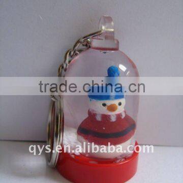 lovely snowman water bottle key chain