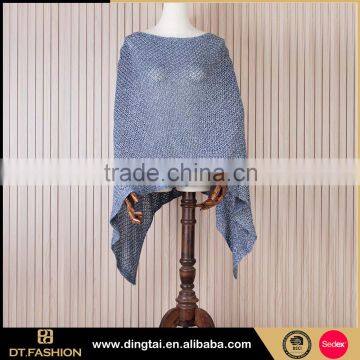 Fashion handmade wool plain cotton wool shawl