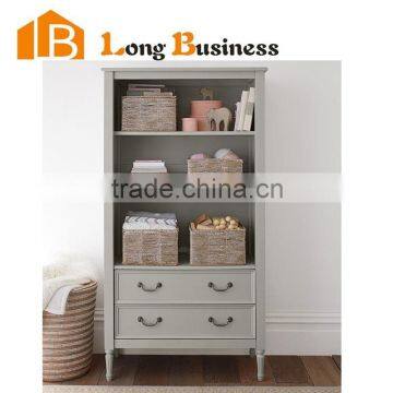 LB-VW5077 High gloss modern wooden bookcase design with drawers                        
                                                Quality Choice