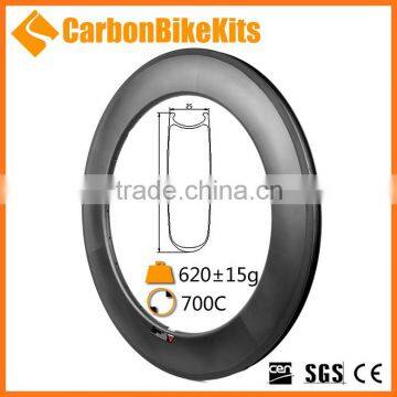 CarbonBikeKits Bike 25mm Wide 88mm Clincher Carbon Cycling Rim