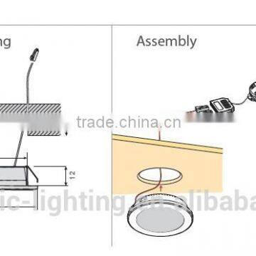 12V Under Cabinet Round LED Down Light for Home Lighting photo-3