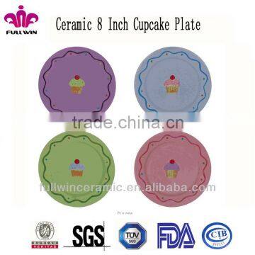 Hand-painted Ceramic Cupcake Plates