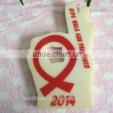 printed cheering finger foam palm foam hand for game cheering LS-F-008-A