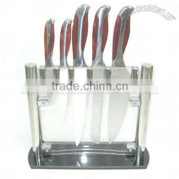 Wholesale customized acrylic block knife set