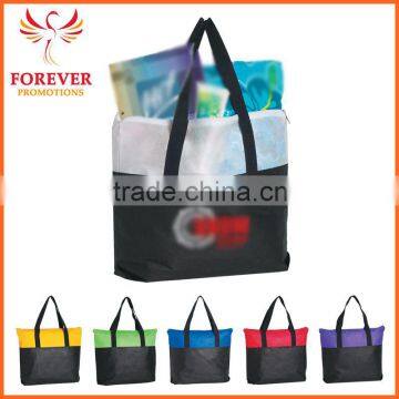 Custom Design Shopping Bag New Zippered Non-woven Promos Shopper Tote Bag