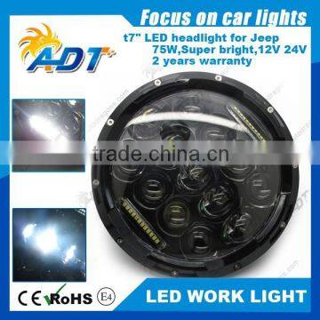 Standard 7'' 75w jeep led headlight with turn signal function