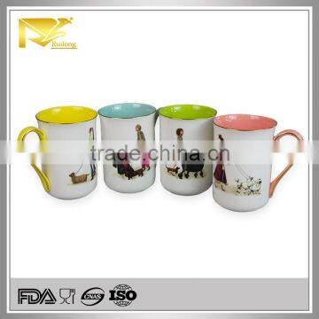 China manufactures 300ml ceramic coffee mug, bulk coffee mugs, colorful coffee mugs