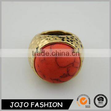 Latest Engagement Nail Gold Red Turquoise Indian Ring Design