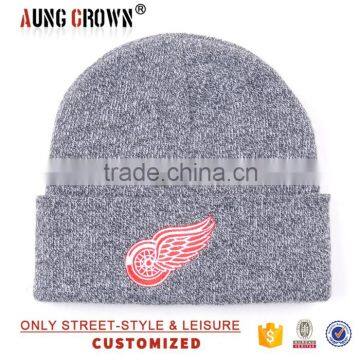 embroidered 100% acrylic beanie hat wholesale