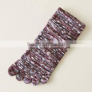 Shopping Online Japanese OEM Best Quality Custom Design Injinji Striples Winter Thick Cotton Toe Socks photo-3