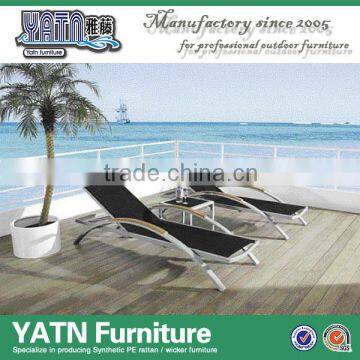 Aluminum frame + teak arm lounge chair cheap beach chairs wholesale