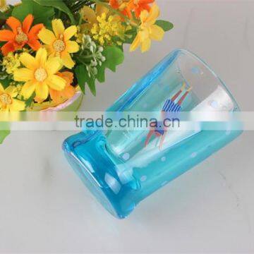 New Arrival Wholesale Customized Logo Double Wall Glass Cup For Coffee Tea Drinking