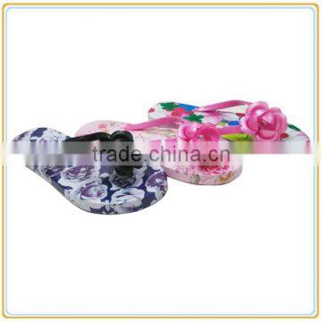 Wholesale Flower Printing EVA Flat Flip Flop Women and Girl Beach Slipper Quality Choice photo-3