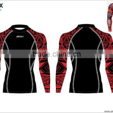 top hot fashion design high quaility sublimation compression shirt