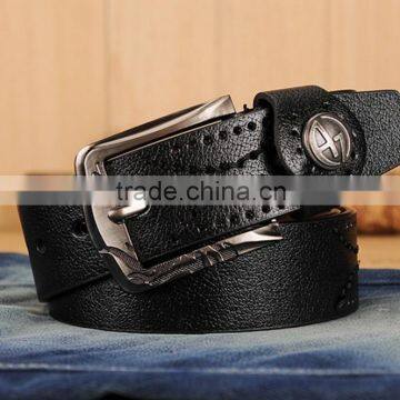 TPD009 black top grain pure genuine mens leather belts