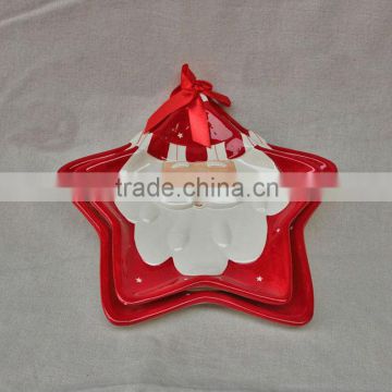 ceramic christmas star shape plate