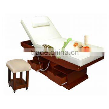 White Leather With Stool SPA Furnitures Massage Table Cosmetic Distributor