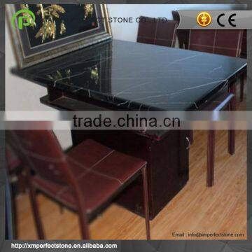 Mable Dining Table With Black And White Marble