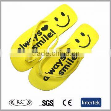high quality europe popular bright yellow blank sublimation flip flops