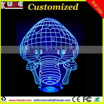 Battery Operated 3D Light/USB Recharge Acrylic Table Lamp With Customized Design photo-2