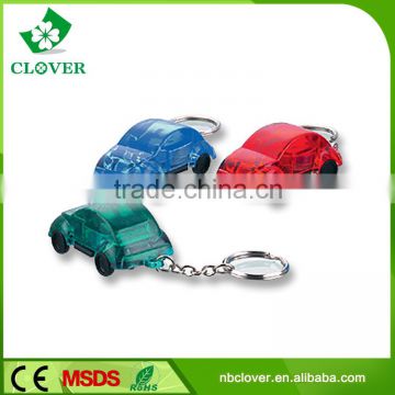 Popular promotion gift of plastic led car model keychain