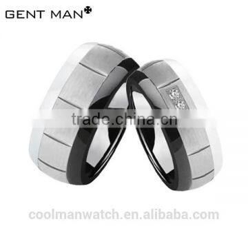 walmart jewlery rings white and black ceramic wedding ring bands cheap goods from China