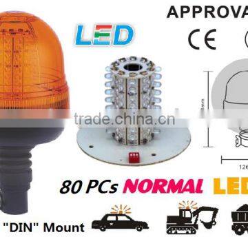 E-MARK LED Flash Warning Light, ECE MARK LED Rotating Warning Beacon (SR-BL-505A-8) Flexible DIN Mount LED Beacons, 3 Functions