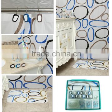 uncommon circle pattern plastic bathroom accessories sets