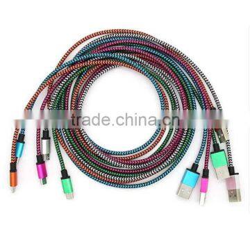 Fabric Braided Wire USB Data Sync Charging Cable Cord Line For IPhone 5/5S/6/6Plus USB Cable 2016