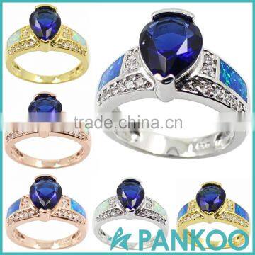 Factory Directly Deeply Blue Opal Sterling Silver Magic Ring ,wedding Ring