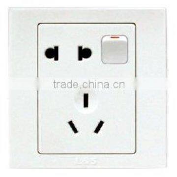 10A 250V, 2/3 Pin 1 Way Switched Socket Outlet/wall socket