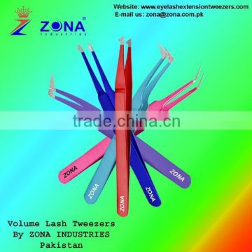 Volume Lash Tweezers For 2D,3D,4D,5D,6D,7D & 8D Lashes / L Shape Tweezers /Wide Tip Tweezers /105 & 135 Degree Volume Tweezers