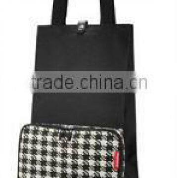 fashion folding shopping bag with wheels