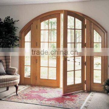 Rainbow wood french entry door