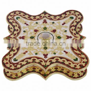 Rangoli shaped decorative handmade Meenakari Chocolate Box/ Dry Fruit Box