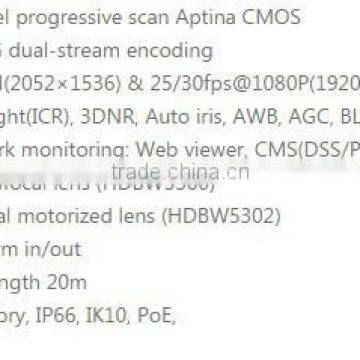 Dahua IPC-HDBW5300 Vandalproof CCTV IP Camera ONVIF 2.7-12mm Varifocal Day/Night Vision IR 20M photo-3