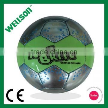 Mini glow in the dark soccer ball