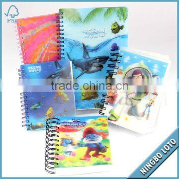 3D Covered Wholesale Paper Notebooks with Spiral