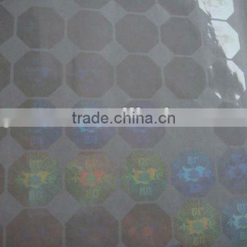 Transparent hologram sticker