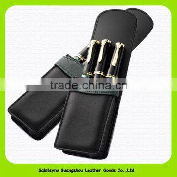 15015 Posh elegance style genuine leather pen bag in wholesale