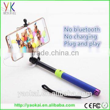 2016 New mobile camera power selfie stick for all smart phone mobile touch stick