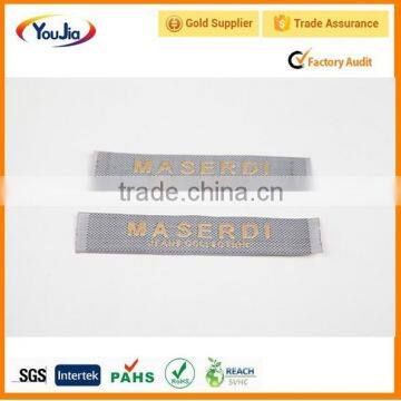 cheap well touch main label size woven label